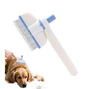 Dog Grooming Comb | Rotatable Cat Grooming Brush - Self Cleaning Pet Brush for Daily Brushing Routine Shedding Season Indoor Puppy Kitten Bunny