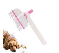 Dog Grooming Comb, Rotatable Cat Hair Comb, Professional Self Cleaning Pet Brush for Shedding Season Care Veterinary Clinic Puppy Bunny Kitten