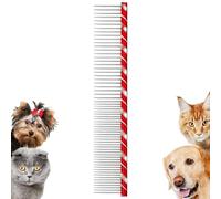Dog Grooming Comb, Stainless Hair Remover Tool, Professional Pet Comb for Cats Kittens Puppies, Effective Grooming Accessory for Long Short Loose Matted Haired Pets Tangles Knots
