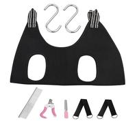 Dog Grooming Hammock for Large & Giant Dogs, Pet Grooming Sling- Comfortable & Safe Grooming Harness for Stress-Free Nail Trimming for L Dogs(Black)