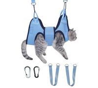 Dog Grooming Hammock Kit (M Size), Upgraded Pet Grooming Harness & Cat Groo-ming Hammock for Bathing, Nail Trimming - Includes Dog Groom-ing Restraints, Pet Groom-ing Tools Holder & Supplies