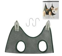 Dog Grooming Hammock, Pet Nail Trimming Harness, Dog Hanging Harness for Nail Clipping, Pet Grooming Sling, Pet Grooming Hammock for Grooming, Nail Trimming, with 2 S-shaped Metal Hooks, 51CM x 75CM