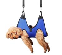 Dog Grooming Hammock, Pet Sling Harness, 33.46x22.44x0.39 Inches Size Supportive Polyester, Grooming Aid for Large Breed Dogs, Cats, Indoor Bathing Use, Gray Color