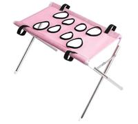 Dog Grooming Hammock with Stand for Cat Grooming and Dog Nail Trimming | 8-Hole 3D Polyester Mesh,10kg Capacity,Foldable Triangle Stainless Steel Frame,Machine Washable Cover, for Small Pets(Pink)