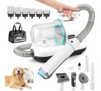Dog Grooming Kit with Vacuum 11000Pa, 6-in-1 Dog Clippers Professional for Thick Hair, Low Noise 55dB Pet Trimmer for Grooming, Cat Hair Clipper with 3 Speeds, Pet Shaver and Comb