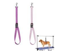 Dog Grooming Loop, Dog Grooming Belly Straps Dog Bathing Safety Tether Straps Adjustable Nylon Grooming Noose Accessories Extension for Pet GroomingTable (Pink)