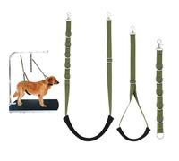 Dog Grooming Loops Supplies Pet Dog Grooming Belly Straps Belly Band Black Solf Comfrotable & Adjustable Grooming Tools for Grooming Tables Arms Ideal for Groomers(Army Green)
