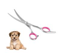 Dog Grooming Scissors, 6" Curved Cat Pet Groomings Shears Stainless Steel Cat Hair Cutting Eye Trimming Scissor for Dog Grooming Family Use
