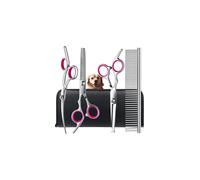 Dog Grooming Scissors kit with Safety Round Tips, TINMARDA Stainless Steel Professional Pet Grooming Trimmer Kit - Thinning, Straight, Curved Shears