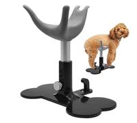 Dog Grooming Stand - 8.46 Inches ABS Silicone Aluminium Alloy Height Adjustable Grooming Bench, Stable Ladder Access For Bathing Trimming Showering Various Pet Sizes Owner Use