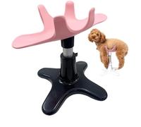 Dog Grooming Stand, Rotatable Dog Stand, Rubber Pet Support Holder, 9.3-13.2 Inch Adjustable Height, For Bathing Trimming Breeding pink
