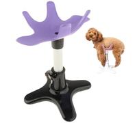 Dog Grooming Stand, Rotatable Dog Stand, Rubber Pet Support Holder, 9.3-13.2 Inch Adjustable Height, For Bathing Trimming Breeding purple