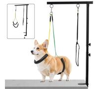 Dog Grooming Table Arm for Small Dogs at Home Foldable with Anti-Slip Powerful Metal Clamp,35" Adjustable Height Grooming Arm, Suitable for Small & Medium Pets (Grooming Table Not Included)