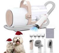 Dog Grooming Vacuum, Pet Grooming Kit with Dog Clippers, 2.5L Dust Cup 11000Pa Dogs Vacuum for Shedding Grooming, 5 Grooming Tools Home Cleaning in 1, Low Noise Pet Grooming Vacuum for Dogs, PG50