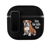 Dog Hair Adds Flair English Bulldog Dog Trendy Bluetooth Earbuds Protector Printed Wireless Earbud Case Covers Compatible with Airpods 4