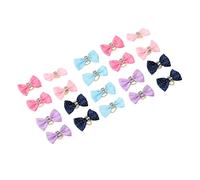 Dog Hair Bows, Puppy Bows Girl Dog Accessories 20pcs Puppy Hair Barrettes Grooming Topknot with Rubber Band for Holiday Daily Yorkie Accessories