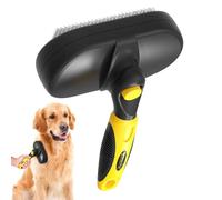 Dog Hair Brush Against Hair, Massage Comb for Pets, Cat Brush with Release Button, for Shower, Spa, Bathroom, Home, Salon and On the Go