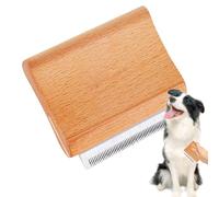 Dog Hair Brush Shedding,Wooden Handle Dogs Slicker Brush for Shedding & Grooming - Dematting Undercoat for Dogs, Cats Wide Dog Grooming Brush, Dog Brush for Shedding, Cat Brush, Reduce Shedding