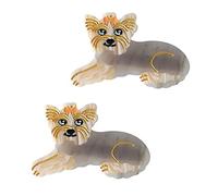 Dog Hair Clips, Cellulose Acetate, Small for Girls, Pack of 2(Yorkshire)