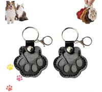 Dog Hair Collector Keychain,2025 New Cat Paw Shaped Dog Hair Collector, Pets Fur Keepsake Keyring for Collecting Hair With Snap Button,Pet Memorial Gifts,Black