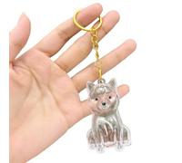 Dog Hair Collector Keychain Charm Memorial Storage Box Cute Shaped Stylish Keychain Accessories Container
