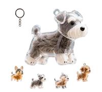 Dog Hair Collector Keychain Charm Memorial Storage Box, Keychain for Collecting Dog Hair (style-C)