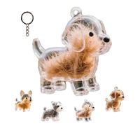 Dog Hair Collector Keychain Charm Memorial Storage Box, Keychain for Collecting Dog Hair (style-D)