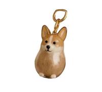 Dog Hair Collector Keychain, Charm Memorial Storage Box, Pet Fur Dog Hair Keepsake Memory Capsule Key Chain Ornament (Corgi)