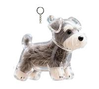 Dog Hair Collector Keychain Charm Memorial Storage Box, Pet Hair Memorial Keepsake, Transparent Cute Keychain, Pet Hair Keepsake Box for Dog, Fur Memorial Keyring for Pet, Dog Keychain Pendant (B)