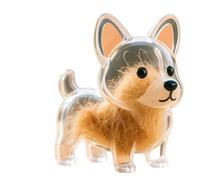 Dog Hair Collector Keychain Charm Memorial Storage Box,Pet Hair Memorial Keepsake,Transparent Cute Keychain,Dog Hair Holder Keyring,Cute Pet Hair Collection Bottle,Memorial Gift for Pet Lovers (A)
