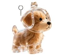 Dog Hair Collector Keychain Charm Memorial Storage Box, Pet Hair Memorial Keepsake, Transparent Cute Keychain, Pet Hair Keepsake Box for Dog, Fur Memorial Keyring for Pet, Dog Keychain Pendant (C)