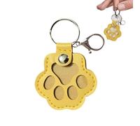 Dog Hair Collector Keychain Charm Memorial Storage Box, Pet Memory Collector,Pet Hair Memorial Keepsake,Pets Fur Keepsake Keyring for Collecting Hair With Snap Button,Pet Memorial Gifts (Yellow)