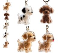 Dog Hair Collector Keychain Charm Memorial Storage Box, Pup Capsule Keychain, Cute Pet Hair Collection Bottle, Memorial Gift for Pet Lovers (mixed A-4pcs)