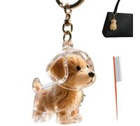 Dog Hair Collector Keychain Charm Memorial Storage Box, With Pet Hair Comb, Pet Hair Keepsake, Pet Fur Dog Hair Keepsake Memory Capsule Key Chain Ornament (B)