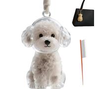 Dog Hair Collector Keychain Charm Memorial Storage Box, With Pet Hair Comb, Pet Hair Keepsake, Pet Fur Dog Hair Keepsake Memory Capsule Key Chain Ornament (C)