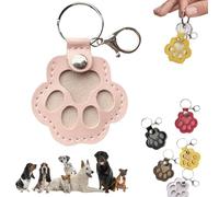 Dog Hair Collector Keychain,Cute Dog Paw Shaped eather Paw Keepsake Keyring,Pet Memory Collector Storage Box,Pet Memorial Keepsake Keychain With Snap Button,Pet Hair Keepsake