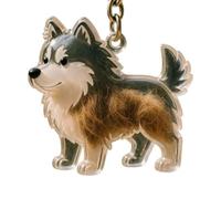 Dog Hair Collector Keychain, Keychain for Plush Dogs as a Memory. Memories Holder for Men and Women Daily Travel Bag, riferimento alla descrizione, Plywood, Please refer to description