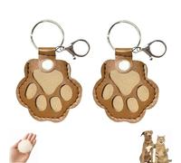 Dog Hair Collector Keychain, Leather Paw Pet Hair Keepsake Keyring with Snap Closure, Memorial Storage Charm for Dog or Cat Fur, Pet Remembrance Gift for Animal Lovers (2pcs-a)