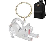 Dog Hair Collector Keyring, Transparent Key Chain, 1.77 inches, Cute Pet Keepsake Pendant, Ornament for Girls, Boys, Men, Women, Adults, Birthday Gift, Holiday Present, Bag Accessory, Car Charm