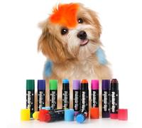 Dog Hair Color Dye, Temporary Safe Pet Hair Marker, Crayon Paint Styling, Vibrant Washable Colors, Perfect for Dogs, Cats, Horses, Cattle, Livestock, Festivals, Parties, Grooming