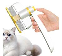 Dog Hair Comb - Rotating Grooming Comb, Quick Release, Easy Cleaning, Lightweight, Effective Tool, Rounded | Non-Slip Handle for Dogs, Cats, Long, Short Hair