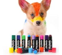 Dog Hair Dye -Temporary Pet Color Marker | Safe Crayon Paint, Creative Styling Kit For Dogs Cats Horses Cattle, Vibrant Animal Hair Coloring For Festivals Parties Shows, Easy Washable Pet