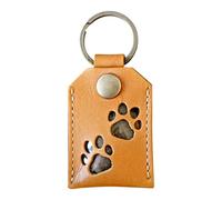 Dog Hair Keepsake Keyring | 2.76" Leather Pet Cat Hair Memorial Keychain | Cute Dog Cat Furs Storage Keepsake Keyring Ornament | Pets Whisker Teeth Collector Keyrings for Pet Accessories