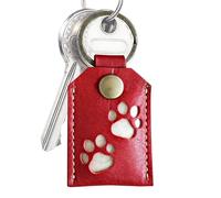 Dog Hair Keepsake Keyring | 2.76" Leather Pet Cat Hair Memorial Keychain | Cute Dog Cat Furs Storage Keepsake Keyring Ornament | Pets Whisker Teeth Collector Keyrings for Pet Accessories