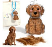 Dog Hair Keepsake Locket- Personalized Christmas Ornament with Keychain for Car & Bag, Memorial Gift for Loss of Dog, Dog Remembrance Gift for Dog Owners,Dog Gifts for Christmas, Dog Memory Ornament