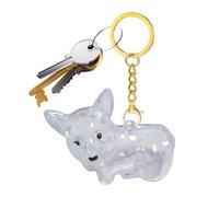 Dog Hair Keepsake - Transparent Holder Ornament | Pet Memorial Keychain Memory Design | Backpack Car Theme, Sentimental Accent, Personalised Jewellery