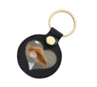 Dog Hair Keyring - Memorial Keyring for Dogs | Heart Pendant Memory for Women Backpack Bag for Men