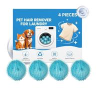 Dog Hair Remover for Laundry 4 Pieces Lint Removal Cleaner Balls