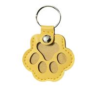 Dog Hair Storage Keychain,Cute Leather Fur Keepsake Keychains for Pet, Adorable Pet Hair Collection Kechain Memorial Gifts for Dog Cat Lovers (E)