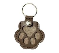 Dog Hair Storage Keychain,Cute Leather Fur Keepsake Keychains for Pet, Adorable Pet Hair Collection Kechain Memorial Gifts for Dog Cat Lovers (A)